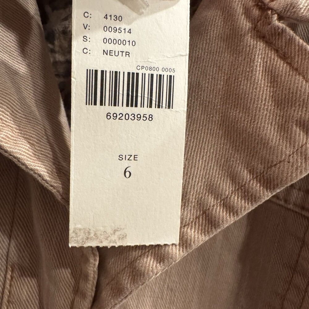 Anthropologie Pilcro Denim Button-Front Mini Dress Neutral Color US Size 6 NWT - Picture 8 of 16